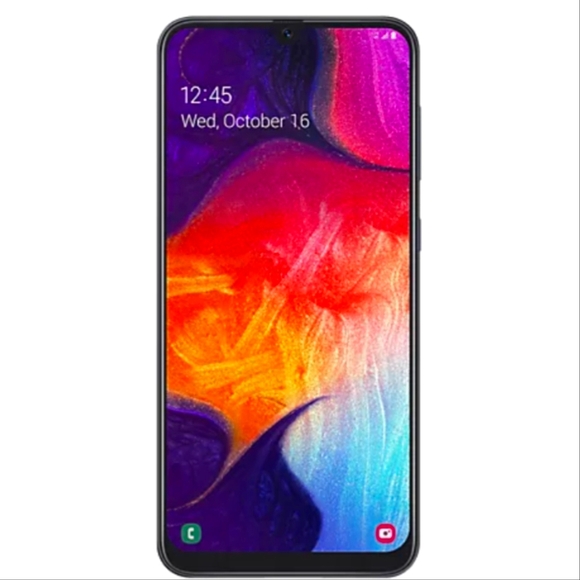Samsung Galaxy A50 Locked TracFone  - Black - 64 GB EUC - Picture 1 of 10